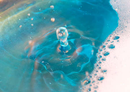 Drop and foamの写真素材