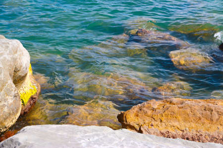 Rocky coast of the seaの写真素材