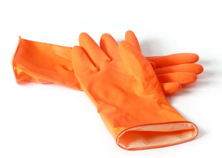 a pair of rubber gloves