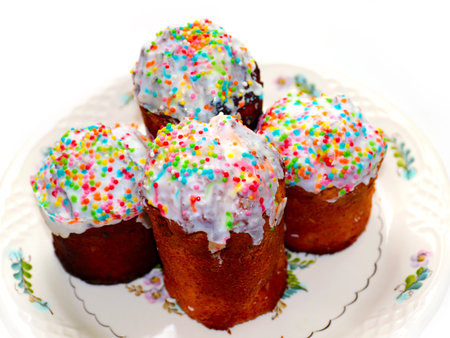 beautiful Easter cakes as part of a Christian religious holiday