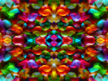 Intricate and exquisite geometric patterns in a kaleidoscopeの写真素材