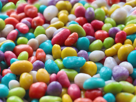 sweet multicolored sugar dragees as a treatの写真素材