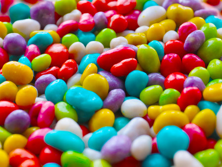 sweet multicolored sugar dragees as a treat