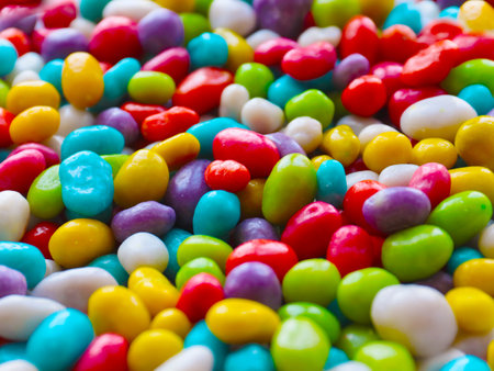 sweet multicolored sugar dragees as a treat