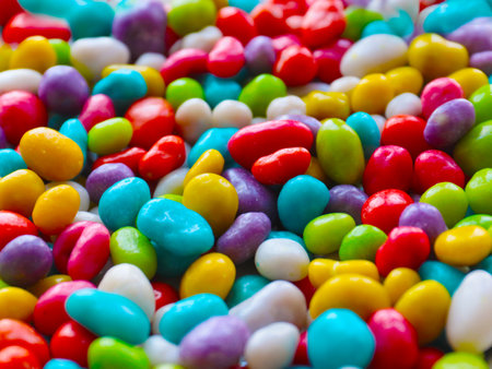 sweet multicolored sugar dragees as a treat