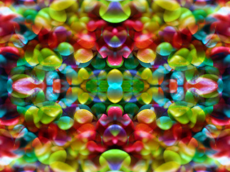 Intricate and exquisite geometric patterns in a kaleidoscopeの写真素材