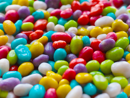 sweet multicolored sugar dragees as a treat