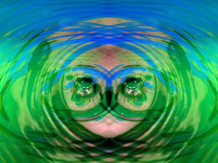 beautiful symmetrical background patterns when viewed in a kaleidoscopeの写真素材