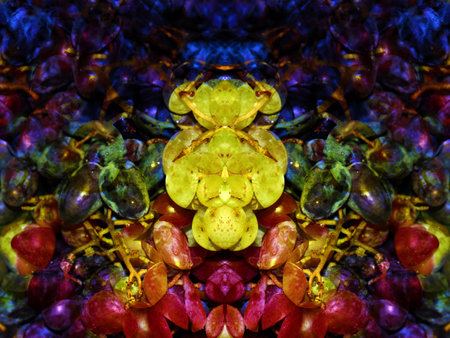 beautiful abstract symmetrical pattern for relaxationの写真素材