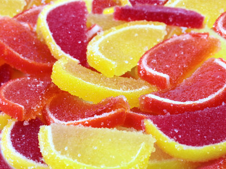 lovely pile of sweet sugar marmalade for treatsの写真素材