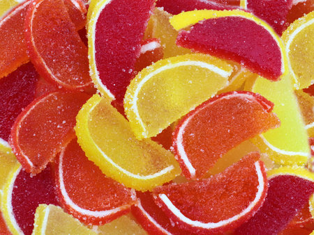 lovely pile of sweet sugar marmalade for treatsの写真素材