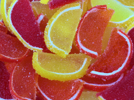 lovely pile of sweet sugar marmalade for treats