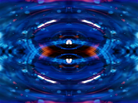 abstract symmetrical pattern created when shooting through kaleidoscope mirrors