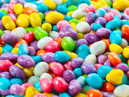 lovely bunch of colorful sweet dragees for treats