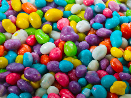 lovely bunch of colorful sweet dragees for treats