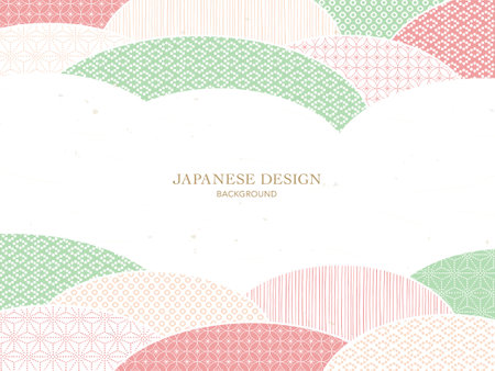 Japanese pattern background template. spring design.のイラスト素材