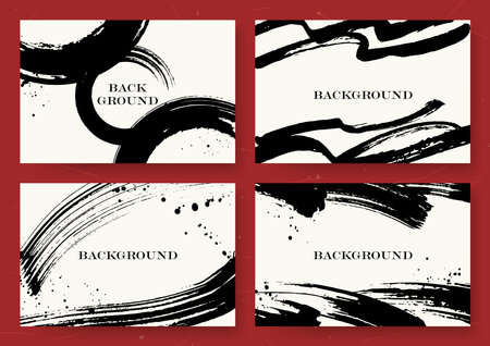 Brush strokes Background. Japanese style abstract background.のイラスト素材