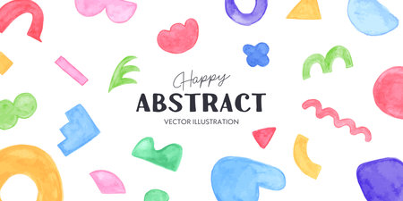 Abstract watercolor art background template.のイラスト素材
