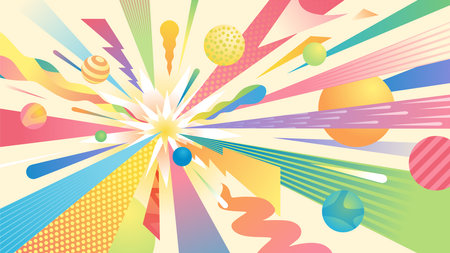 Colorful pop art background. Abstract image.のイラスト素材