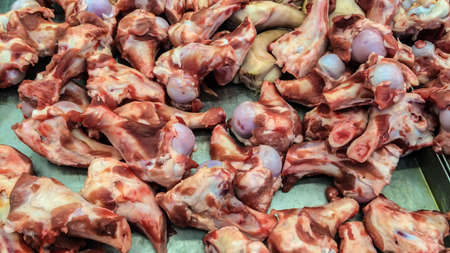 Fresh raw chicken legs.の写真素材