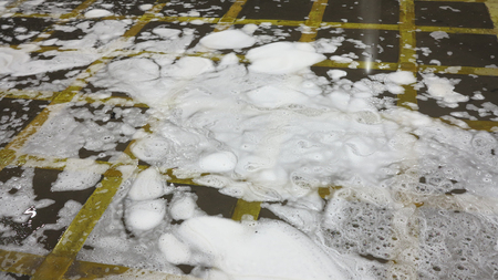 This is a bubble on the floor.の写真素材