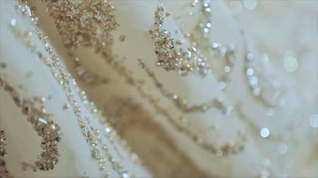 Bridal wedding dress. Bridal veil close-up.の写真素材