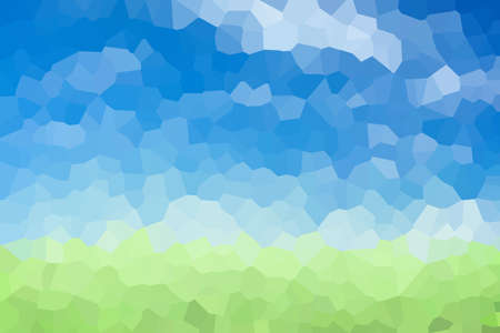 blur green grass and blue skyの写真素材