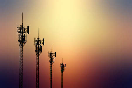 Silhouette phone antennaの写真素材