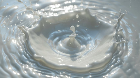 real photo of milk circle ripple, drop of splash water waves, top view, texture surface for template.の素材