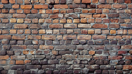 Background of old vintage brick wallの素材