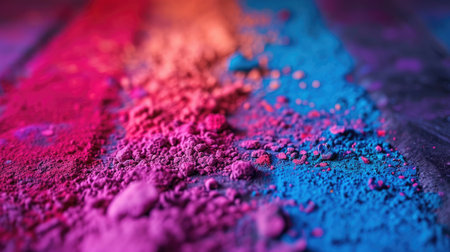 colorful holi power close up on floor --ar 16:9 --v 6 Job ID: 37ed4920-4cc1-43ff-8cc2-3774b8ef34d8の素材