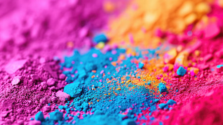 colorful holi power close up on floor --ar 16:9 --v 6 Job ID: 37ed4920-4cc1-43ff-8cc2-3774b8ef34d8の素材