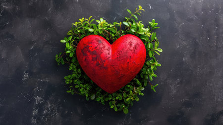 top view world heart day conceptの素材