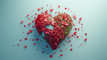 top view world heart day conceptの素材