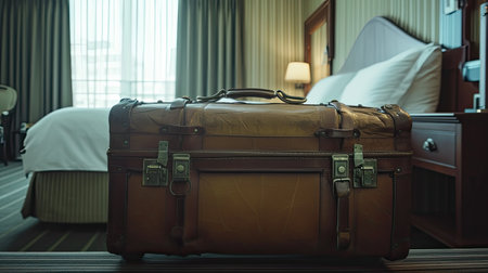 Luggage in the hotel roomの素材