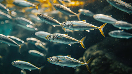 Sardines fish underwaterの素材
