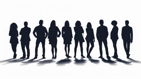 Group People Corporate Business Standing Silhouette Conceptの素材