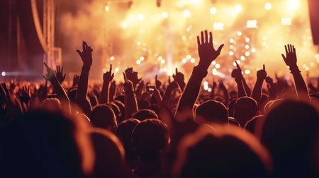 People At Music Concert HD Backgroundの素材