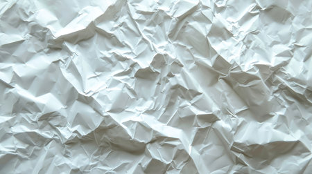 White Paper Texture background. Crumpled white paper abstract shape background with space paper for text --ar 16:9 --v 6 Job ID: a0f34fbc-a776-4445-bf10-3519ae40c1a4の素材