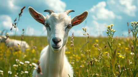 Photo of a Goat in the Farmlandの素材