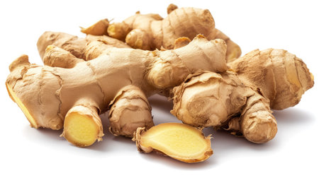 Ginger on isolated white background. --ar 16:9 --v 6 Job ID: 4b67f3d5-061a-449b-93e9-3ca5ee60f9dfの素材