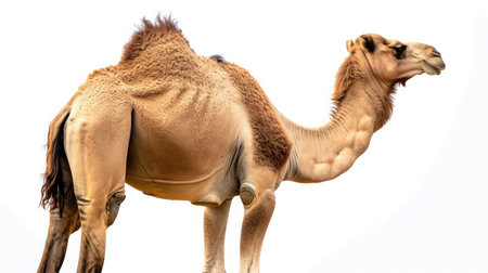 camel on isolated white background.の素材