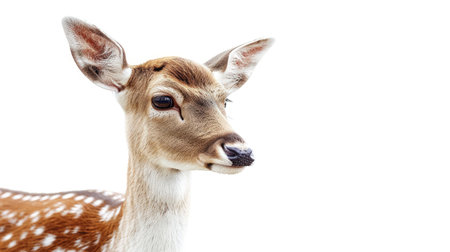 deer on isolated white background.の素材