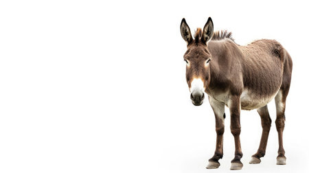 donkey on isolated white background.の素材