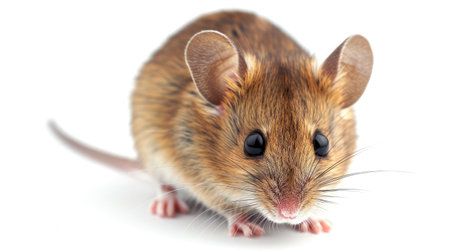 mouse on isolated white background.の素材