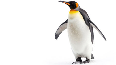 penguin on isolated white background.の素材