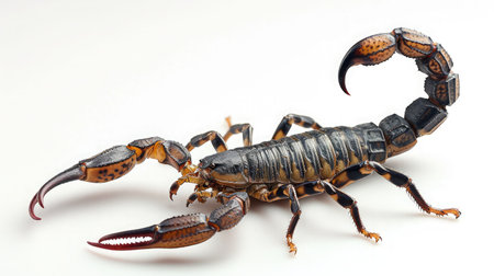 scorpion on isolated white background.の素材