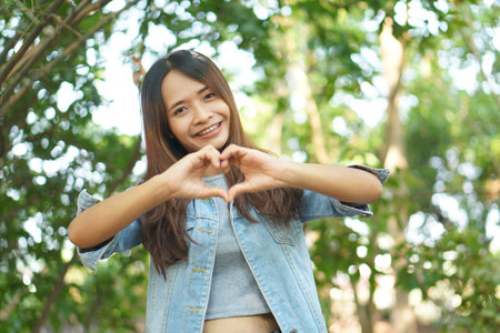 happy smiling woman in coffee cafeの写真素材