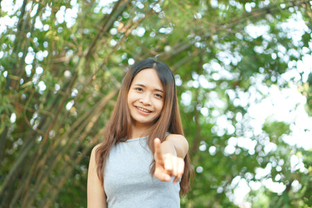 happy smiling woman in coffee cafeの写真素材