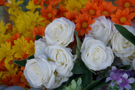 beautiful flower background on valentines dayの写真素材